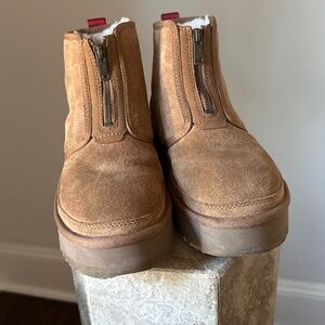 UGG Neumel Platform Booties Chestnut Suede